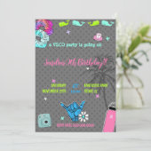 00410代の若者ガールのパーティーvscoトレンドをテーマ 招待状 (スタンド正面)