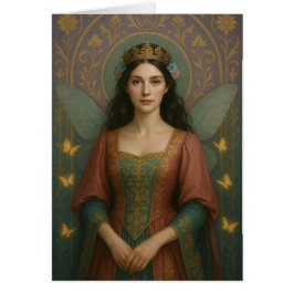 004_A fairy princess in muted rose and teal green.