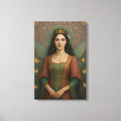 004_A fairy princess in muted rose and teal green. キャンバスプリント (正面)