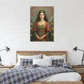 004_A fairy princess in muted rose and teal green. キャンバスプリント (インサイチュ (寝室))