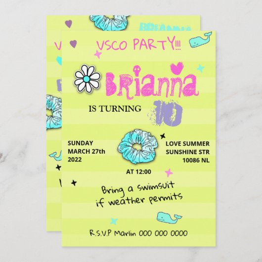 00510代の若者ガールのパーティーvscoトレンドをテーマ (正面/裏面)