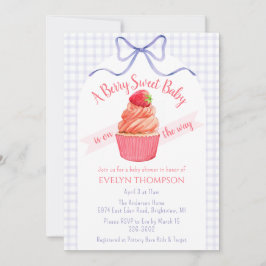005 イリス パープル ベリー スイート ストロベリー ベビーシャワー 招待状