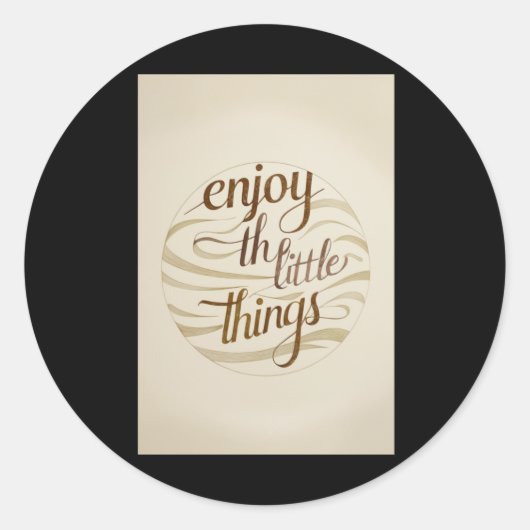 005 楽しむ Little Thingsのステッカー ラウンドシール (正面)