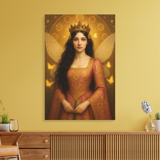 005_A fairy princess in rose pink. キャンバスプリント (インサイチュ (リビング))