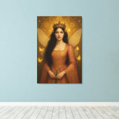 005_A fairy princess in rose pink. キャンバスプリント (インサイチュ (ウッドフロア))