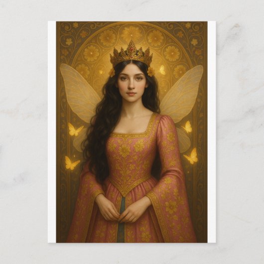 005_A fairy princess in rose pink. ポストカード (正面)