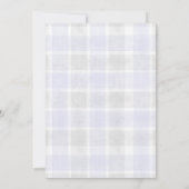 005 Iris 020 Fog Sun Plaid Stork Baby Shower 招待状 (裏面)