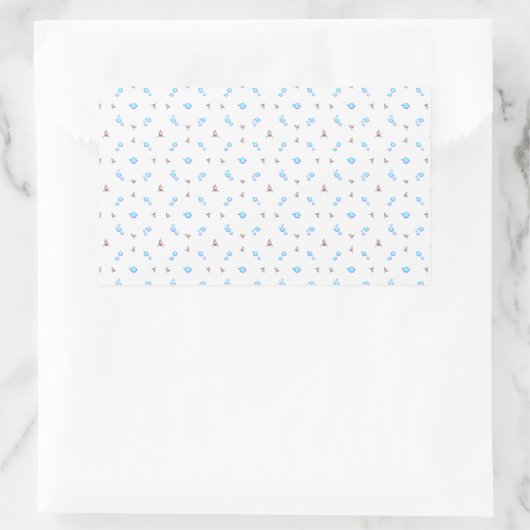 006宇宙 長方形シール (バッグ)