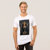 006_A fairy princess in royal blue. トライブレンドTシャツ (正面全面)