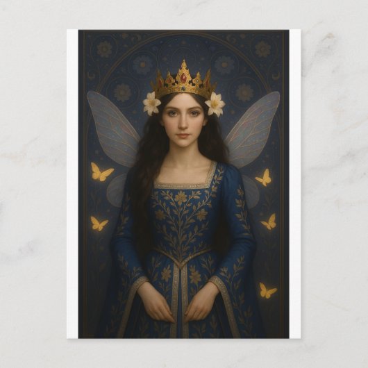 006_A fairy princess in royal blue. ポストカード (正面)
