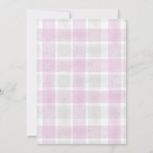 006 Wine 020 Fog Sun Plaid Stork Baby Shower 招待状 (裏面)