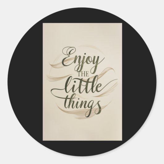 007 楽しむ Little Thingsのステッカー ラウンドシール (正面)