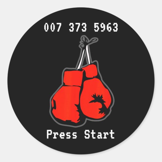 007 373 5963 The Dream Fight Video Game Code Boxin ラウンドシール (正面)