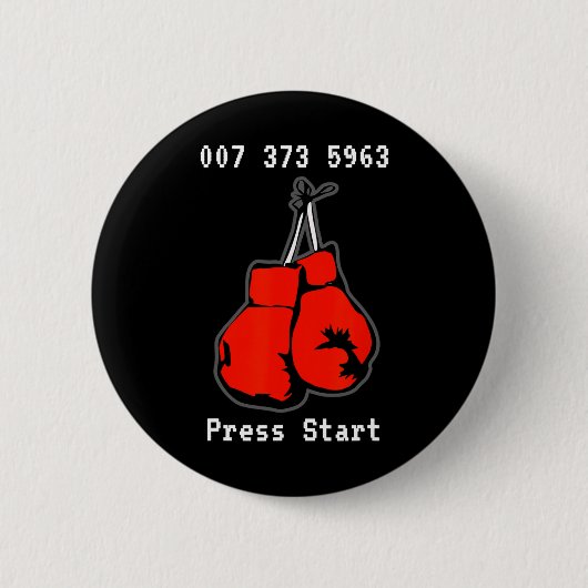 007 373 5963 The Dream Fight Video Game Code Boxin 缶バッジ (正面)