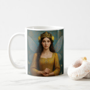 007_A fairy princess in golden yellow. コーヒーマグカップ