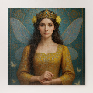 007_A fairy princess in golden yellow. ジグソーパズル