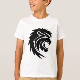 007-lion3111906轟音を立てるライオン白黒タトゥー tシャツ