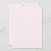 009 Fuchsia A Little Lamb Farm Gingham Baby Shower 招待状 (裏面)