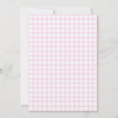 009 Fuchsia Apple of Our Eye Gingham Baby Shower 招待状 (裏面)