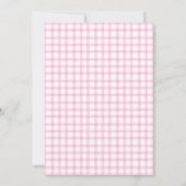009 Fuchsia Blossom Rustic Cross Design Baptism 招待状 (裏面)