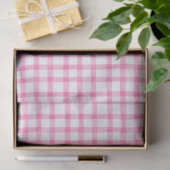 009 Fuchsia Bright Pink Gingham Tissue Paper 薄葉紙 (ギフト)