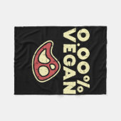 00%ビーガンおもしろいステーキBbqグリル肉ロー フリースブランケット (正面(横))