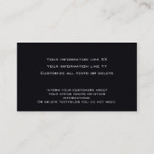 01プロフェッショナル名モダン刺白黒 名刺 (裏面)