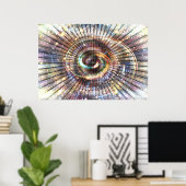 0100101010010101 (part 2) |バイナリCyberspace ポスター (ホームオフィス)