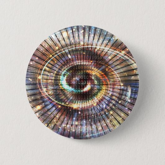01001010100101101 -ボタン 缶バッジ (正面)