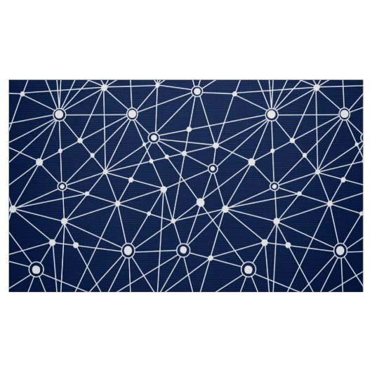 010316 Network – 青001744の白 ファブリック (ファットクウォーター)
