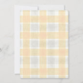 010 Amber 020 Fog Sun Plaid Stork Baby Shower 招待状 (裏面)