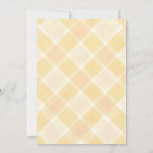010 Amber Watercolor Gingham Birds Baby Shower 招待状 (裏面)