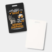 011ビールを飲み、ガーと一緒つるに飲みたい バッジ (表裏)