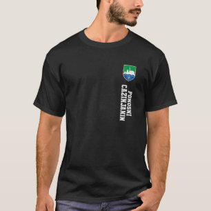 011 Cazinボスニア国旗の姓アームエンブレムのコート Tシャツ