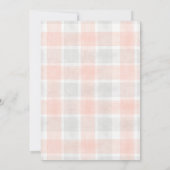 011 Terracotta 020 Fog Sun Plaid Stork Baby Shower 招待状 (裏面)