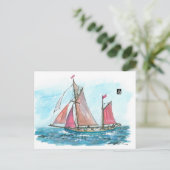 (013)ユーコン帆船 ポストカード (スタンド正面)