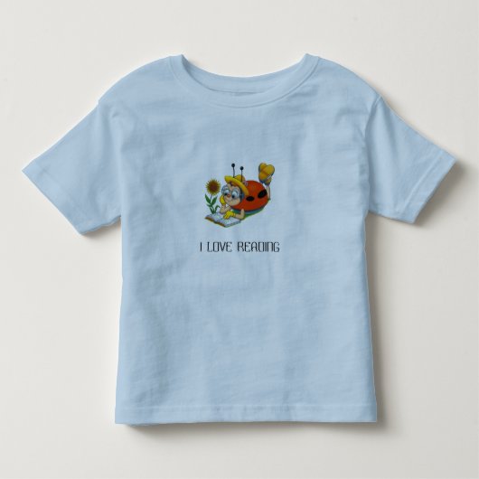 013、私は読むことを愛します トドラーTシャツ (正面)