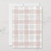 013 Chocolate 020 Fog Sun Plaid Stork Baby Shower 招待状 (裏面)