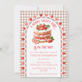 013 Chocolate Strawberry Shortcake Baby Shower 招待状