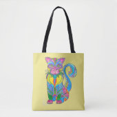 0144 - Cat Alebrije - Tote Bag トートバッグ (正面)