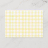 015 Lemon Gingham Baby Shower Enclosure Card エンクロージャーカード (裏面)