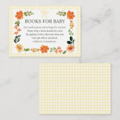 015 Lemon Gingham Baby Shower Enclosure Card エンクロージャーカード (正面/裏面)