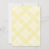 015 Lemon Watercolor Gingham Birds Baby Shower 招待状 (裏面)