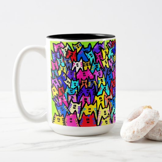 0162 - CATS Mug ツートーンマグカップ (ドーナツ)