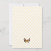 016 Marigold Monarch Butterfly Baby Shower 招待状 (裏面)