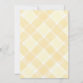 016 Marigold Watercolor Gingham Birds Baby Shower 招待状 (裏面)