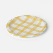 016 Marigold Watercolor Gingham Small Paper Plates ペーパープレート (アングル)