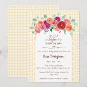 016 Marigold Watercolor Wildflower Baby Shower 招待状 (正面/裏面)