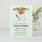 017 モス 020 フォグ サン プライド ストーク ベビーシャワー 招待状 (スタンド正面)