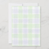 017 Moss 005 Iris Plaid Stork Boho Baby Shower 招待状 (裏面)